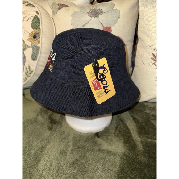 Coors Banquet Unisex Mens Women's Corduroy Bucket Hat One Size Fits Most Navy - Picture 2 of 6